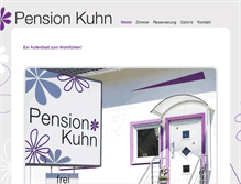 Tablet Screenshot of pension-kuhn.de